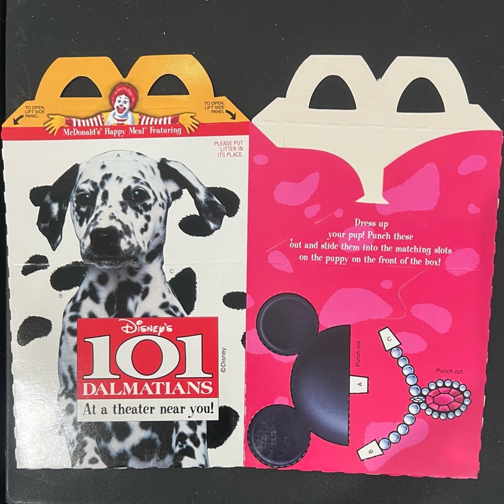 McDonald's 101 Dalmatians Party Favor - Red, Black, White